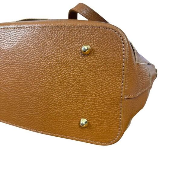 Unica Firenze Borse in Pelle Womens Woven Pebble Leather Satchel Handbag Purse - Picture 10 of 15